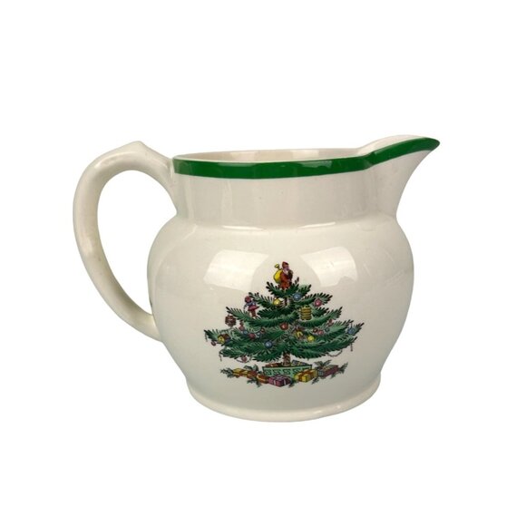 Vintage SPODE Christmas Tree Water Milk Juice Jug Pitcher 4.5" S3324 C - Picture 1 of 16